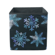 Watercolor Blue Galaxy Theme Snowflakes On Dark Background Storage Bin Storage Cube