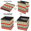 Digital Pixel Knitted Winter Deer And Snowflakes Pattern Storage Bin Storage Cube