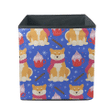 Winter Cute Dog And Mugs Of Hot Chocolate Storage Bin Storage Cube
