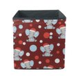 Cartoon Baby Elephant In Red Christmas Hat Storage Bin Storage Cube