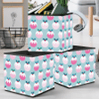 Pudding In Dot Pink Color With Icing Cream Holly Berries Storage Bin Storage Cube