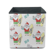 Happy Santa Claus Holds Cocktail And Surfboard Merry Christmas Storage Bin Storage Cube