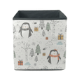 Christmas Winter Cute Penguins With Gift Boxes In The Fores Storage Bin Storage Cube