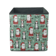 Cute Boston Terriesr And Santa Claus Storage Bin Storage Cube
