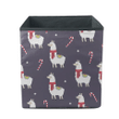 Cute Christmas Llamas And Sweet Candy Canes Storage Bin Storage Cube