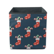 Striped Candies In Christmas Red Socks Storage Bin Storage Cube