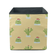 Christmas With Green Cactus On Yellow Storage Bin Storage Cube