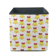 The Bells Are Yellow With Pink Bow Pattern Storage Bin Storage Cube