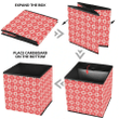 Christmas Checkered Plaid Snowflakes Background In Red And White Storage Bin Storage Cube