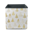 Gold Christms Trees On White Background Storage Bin Storage Cube