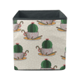 Christmas Cactus Love In Mug And Saucer With Candy Canes Storage Bin Storage Cube
