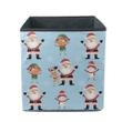 Cute Christmas Holidays Cartoon Happy Santa Claus Pattern Storage Bin Storage Cube