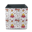 Snowmen In Scarf With Bell Stars And Xmas Trees Storage Bin Storage Cube