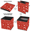 Red Winter Theme With Tree Bracnhes And Snowflakes Illustration Storage Bin Storage Cube