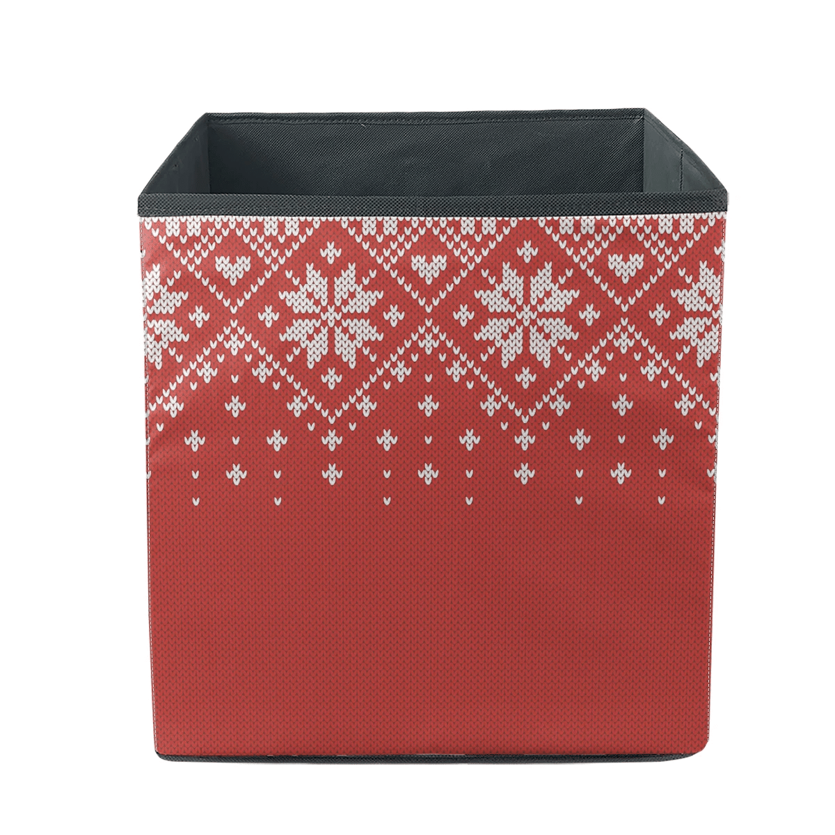 Norway Christmas Festive Sweater Fairisle Snowflakes Design Storage Bin Storage Cube