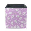 Cute White Mittens With Snowflakes On Bright Pink Background Storage Bin Storage Cube