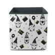 Amazing Black Wrapping Present By Cute Gnomes Pattern Storage Bin Storage Cube