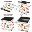 Christmass Poinsettia MistletoeHolly Berries And Candy Storage Bin Storage Cube