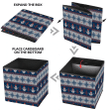 Blue And Red Christmas Snowman Snowflake Storage Bin Storage Cube