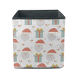 Decorative Christmas Symbols Santa Claus And Gift Boxes Pattern Storage Bin Storage Cube