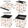 Decorative Christmas Symbols Santa Claus And Gift Boxes Pattern Storage Bin Storage Cube