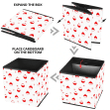 White And Red Mini Xmas Ball Pattern Storage Bin Storage Cube