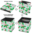Christmas Holly Leave And Berry With Candy Cane Storage Bin Storage Cube