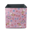 Dog Christmas And Winter Themes On Pink Storage Bin Storage Cube