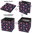 Christmas Snowflake With Red And White Scarf Storage Bin Storage Cube