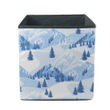 Beautiful Landscape With Snowy Mountains And Fir Forest Storage Bin Storage Cube