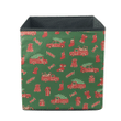 All Elements In Red Colors With Trucks Trees Socks And Candy Pattern Storage Bin Storage Cube