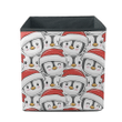Merry Christmas Winter Cute Penguin Santa Claus Storage Bin Storage Cube