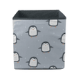Christmas Cartoon With Cute Penguins Flying Storage Bin Storage Cube