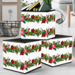 Christmas Bullfinch Gift Boxes Holly And Berries Storage Bin Storage Cube