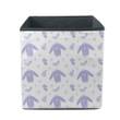 Bright Blue And White Winter Clothes Isolated Pattern Storage Bin Storage Cube
