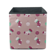 Christmas Socks And Balls On Pink Background Storage Bin Storage Cube