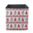 Funny Snowman And Red Christmas Tree Storage Bin Storage Cube