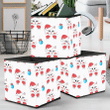 Christmas Cute Cat With Santa Hat And Mittens Storage Bin Storage Cube