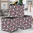 Christmas Winter With Penguin On Gray Background Storage Bin Storage Cube
