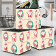 Merry Christmas Santa Claus Character And Gifts Isolated Pattern Storage Bin Storage Cube