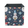 Santa Claus Face Christmas Snowman Hot Chocolate And Toys Storage Bin Storage Cube