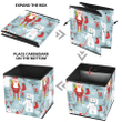 Merry Christmas With Bear Snowflakes And Toys Storage Bin Storage Cube