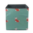 Christmas Red Sock With Deer And White Snowflakes Storage Bin Storage Cube