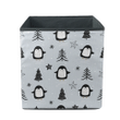 Christmas Winter With Cute Penguin And Tree Storage Bin Storage Cube