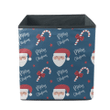 Happy Santa Claus And Christmas Candy Cane Storage Bin Storage Cube