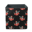 Christmas Cartoon Skeleton With A Beer And A Cigarette Storage Bin Storage Cube
