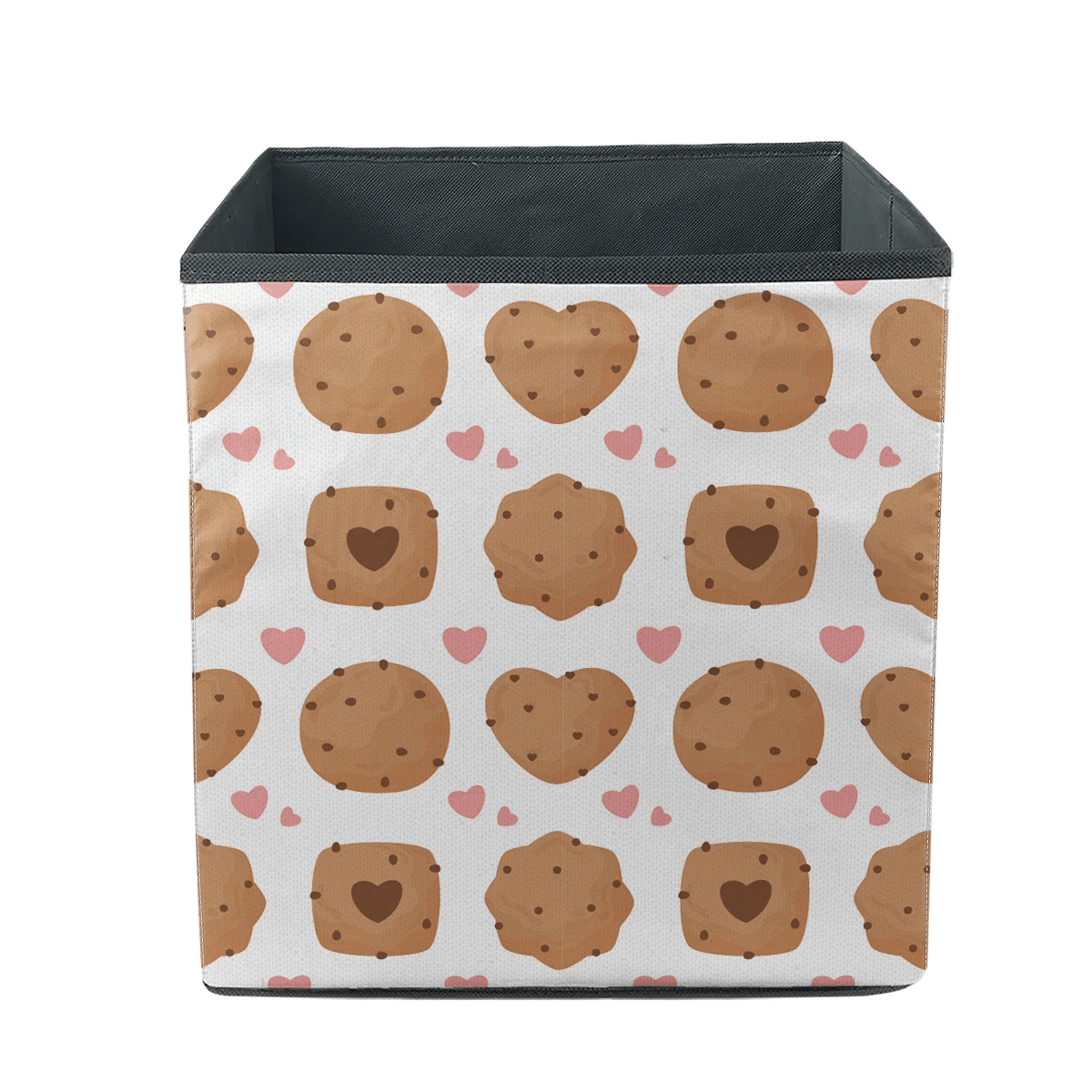 Pastel Pink Heart Symbols And Cute Cookies Pattern Storage Bin Storage Cube