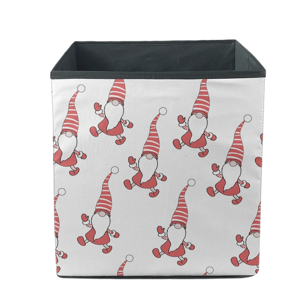 Friendly Gnome Santa Claus On White Background Storage Bin Storage Cube