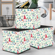 Watercolor Snowflake Gnomes Wave Hello Pattern Storage Bin Storage Cube