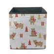 Theme Festival Cute Brown Bear And Christmas Tree Storage Bin Storage Cube